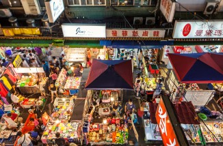 Raohe Street Night Market from above.