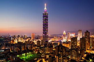 Taipei 101 magenta.